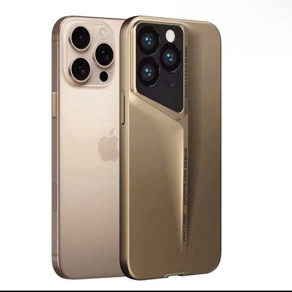iPhone 16 Pro Max Case – Gold Sports Car Design | Ultra Sleek & Stylish - Picture 1 of 5